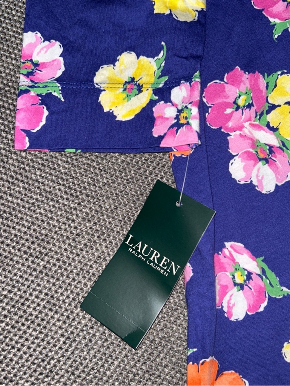 Ralph Lauren Navy Floral Button-Down Shirt Dress - Picture 6 of 6